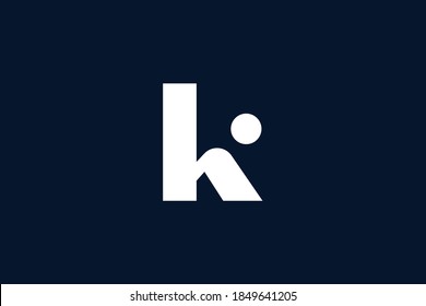 Diseño del logotipo HK KH K con fondo. Letra de icono del monograma creativo mínimo basado en el inicio. Diseño vectorial de alfabeto lujoso moderno