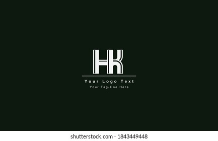 Logo de la letra HK o KH. Hermoso y atractivo diseño creativo inicial HK KH H K icono de la letra inicial