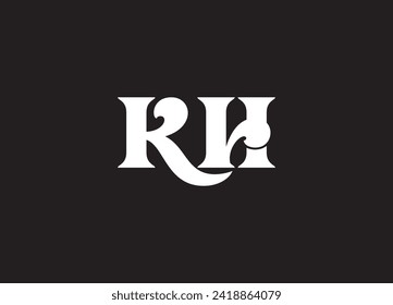 HK or KH logo monogram symbol shield with crown shape design vector