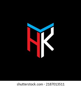 HK letter logo creative design with vector graphic