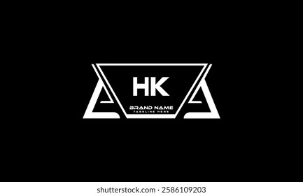HK letter logo creative design. HK unique design. Vector illustration