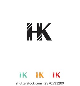 hk letter logo, hk logo design vector
