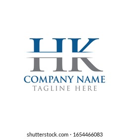 HK letter Type Logo Design vector Template. Abstract Letter HK logo Design