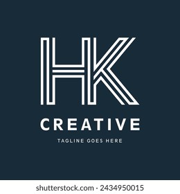 Plantilla de vector de diseño de logotipo de letra HK,
Abstracto LetterHK logo Diseño,
HK vector de logotipo, HKicon vector