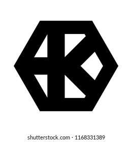 hk letter vector logo