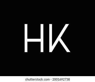 HK Logo Alphabet Letter Icon Design Vector Element