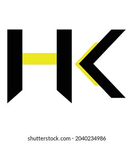logotipo de hk o vector de nombre de marca fácil de editar