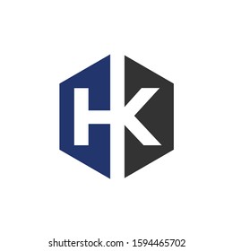 Hk Logo Design Company Stock Vector (Royalty Free) 1594465702 ...