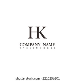 HK logo design idea simple modern