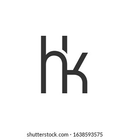 hk logo designed with Letter h and k in vector format.