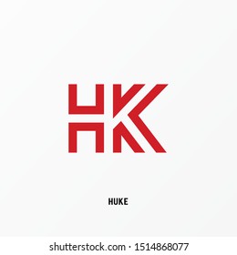 HK logo with modern simple and strong