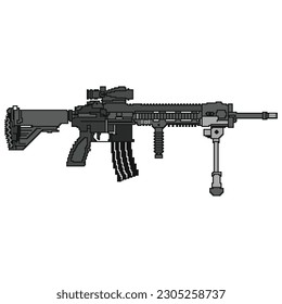 HK M27 in pixel art