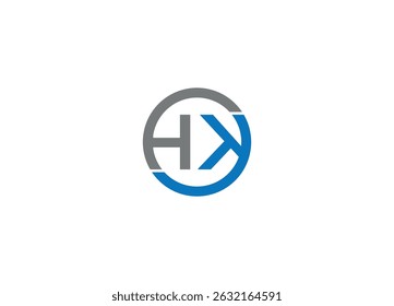 HK modern logo design vector icon template
