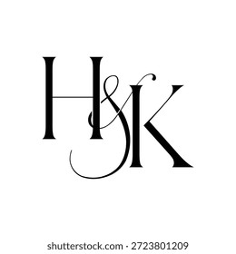 HK Monogram Initials Letter Logo