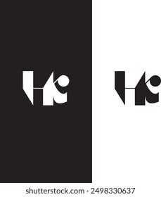 Diseño de logotipo de letra de monograma de HK
