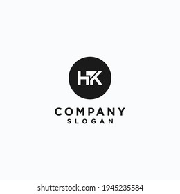 Plantilla de diseño de logotipo de monograma de HK