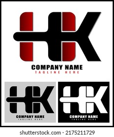 HK monogram logo design for your brand and business, Logotype design, Letter HK