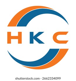 HKC Briefdesign. Logo-Design der HKC-Buchstabentechnologie auf weißem Hintergrund. HKC Monogram Logo Design für Unternehmer und Unternehmen