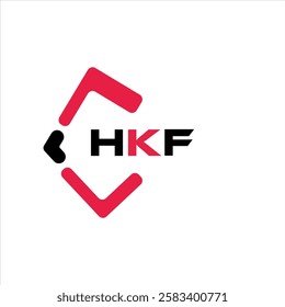 HKF creative minimalist letter logo. HKF unique vector initials alphabet letter logo design
