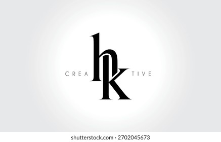 HKhk Elegant Serif Monogram Logo – Luxury Lowercase Typographic Lettermark for Modern Branding