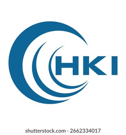 HKI diseño de la letra. Diseño del logotipo de la tecnología de la letra de HKI en un fondo blanco. Diseño de logo HKI Monogram para un emprendedor y negocio