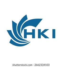 HKI Briefdesign. Logo-Design mit HKI-Buchstabentechnologie auf weißem Hintergrund. HKI Monogram Logo Design für Unternehmer und Unternehmen