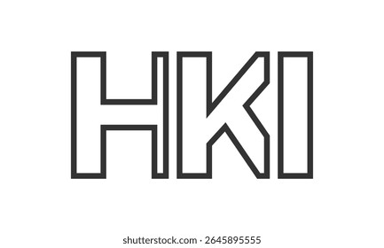 HKI logo design template with strong and modern bold text. Initial based vector logotype featuring simple and minimal typography. Trendy company identity ideal for businesses brand presence. - Powered by Shutterstock - Get 15% off with code: PIKWIZARD15