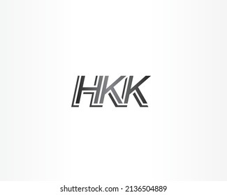 Logo de diseño de la carta inicial de HKK