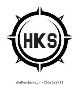 HKS diseño de la letra. Diseño del logotipo de la tecnología de la letra de HKS en un fondo blanco. Diseño de logo HKS Monogram para un emprendedor y negocio.