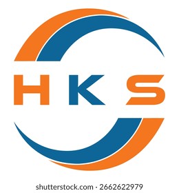 HKS diseño de la letra. Diseño del logotipo de la tecnología de la letra de HKS en un fondo blanco. Diseño de logo HKS Monogram para un emprendedor y negocio.