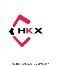 HKX creative minimalist letter logo. HKX unique vector initials alphabet letter logo design
