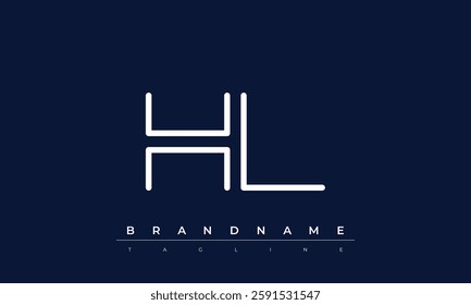 HL Abstract letter logo. This logo icon incorporate with abstract shape in the creative way