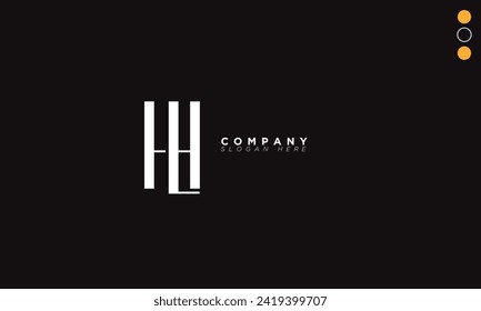  Letras alfabetas de HL Iniciales Logotipo Monograma LH, H y L