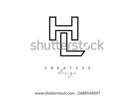 HL Creative Monogram Logo Design-Stock Creative Branding Design Concept