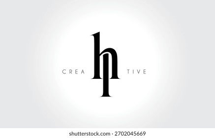 HLhl Elegant Serif Monogram Logo - Luxuriöses typografisches Kleinbuchstaben-Zeichen für modernes Branding