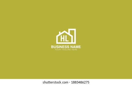 hl h l initial  based abstract modern minimal creative logo, vector template image. luxury logotype logo, real estate homie logo.