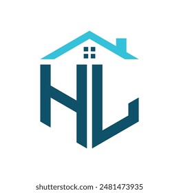 HL House Logo Design Template. Letter HL Logo for Real Estate, Construction or any House Related Business