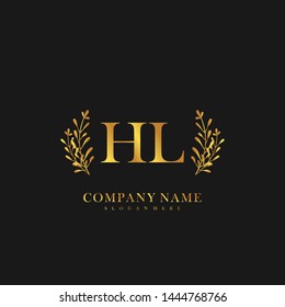 HL Initial beauty floral logo template