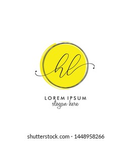 HL Initial beauty monogram logo vector