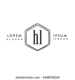 HL Initial beauty monogram logo vector