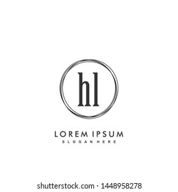 HL Initial beauty monogram logo vector