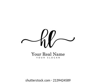 HL Monograma inicial de belleza vector