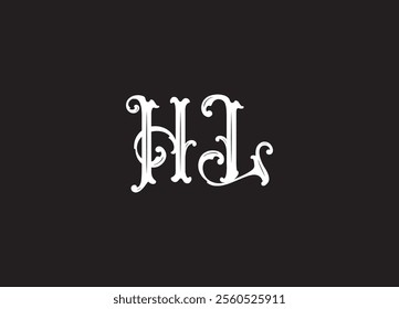 HL initial creative modern minimalist elegant logo design for luxury band company
