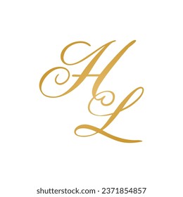 HL initial logo design vector stock