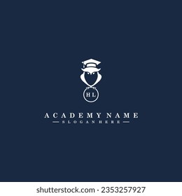 HL Initials Academy Logo Vector Art Icons and Graphics