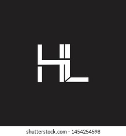 HL intial logo Capital Letters black background
