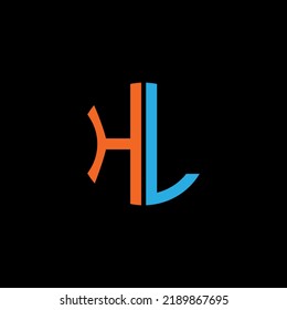 HL letter logo creative design with vector graphic, Abc simple and modern logo design.