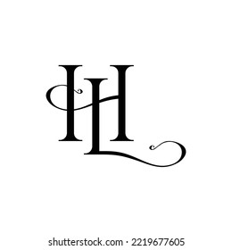 HL letter logo design, HL monogram initials letter logo concept, creative icon, luxury symbol vector