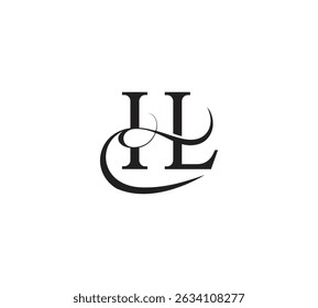 hl letter logo, hl luxury logo, hl initials vector logo design	