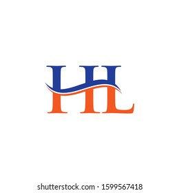 HL letter Type Logo Design vector Template. Abstract Letter HL logo Design